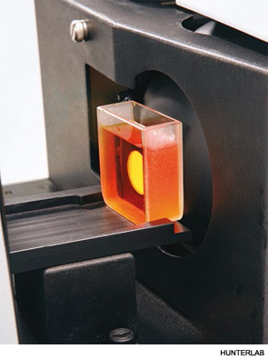 Soft drink sample measured with transmission instrumentation.