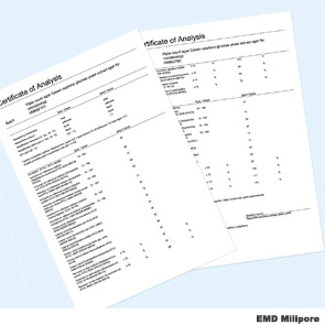 An example of a quality control certificate in compliance with EN ISO 11133:2014.